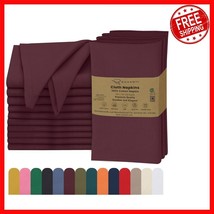 Versatile Burgundy Cloth Napkins, 18x18, Washable Set of 12 - Perfect fo... - $764.54 MXN