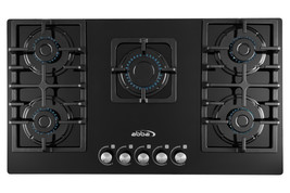 ABBA CG-601-V5D -36" Gas Cooktop with 5 Sealed Burners -Tempered Glass Surface