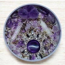 Ethereal Serenity Candle with Amethyst &amp; Clear Quartz -Tranquility - $28.58