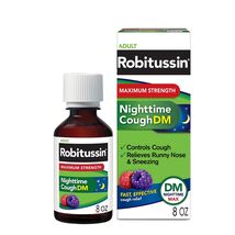 Robitussin Maximum Strength Nighttime Cough DM Max, Adult Formula, Berry... - $12.86
