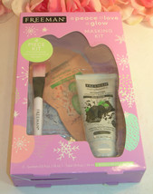 Freeman 4 piece Peace Love Glow Detoxifying  Masking Kit with Brush - £8.84 GBP