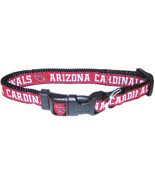 Arizona Cardinals Dog Collar Adjustable Silver D Ring Size Large NFL Walk - $6.50