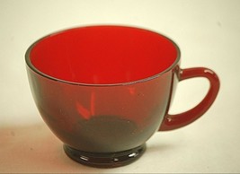 Charm Ruby Red Punch Snack Tea Coffee Cup Anchor Hocking - $9.89