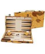 DA VINCI 16 inch Leatherette Backgammon Set Old World Map Design (discou... - £29.89 GBP
