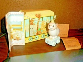 1985 Precious Moments Birthday Train AGE 3 THREE Pig Figurine Enesco #15954 - $12.34