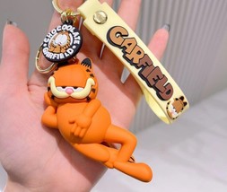 Garfield Relaxing Keychain/Bookbag Charm Jewelry Gift USA SELLER - $13.99