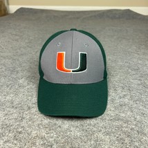 Miami Hurricanes Mens Hat Cap Adjustable Gray Green Wool Blend Football NCAA - $18.98