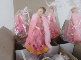 Case of 12 Girl Figurines 4&quot; Party Favors Pink Dress Fur New Sweet 16 or... - $9.38 CAD