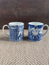 Sumo Wrestler  Fish Kitchen Tea Mugs Set of 2 Japanese Pottery - $12.19