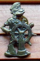 1960s BRONZE Popeye Pin! New! Collector&#39;s Pin! - £56.44 GBP