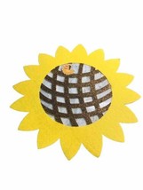 Seasonal Collection Yellow Felt Glittered Sunflower Placement 15 In - $259.63 MXN