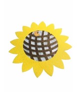 Seasonal Collection Yellow Felt Glittered Sunflower Placement 15 In - $259.63 MXN