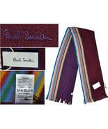 PAUL SMITH Men&#39;s Scarf Price in store 195 Euros PS55 T1G - £105.59 GBP