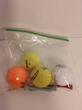 Golf Balls Mix Bag / Lot of 4 Golf Balls with 4 Golf Tees - £6.81 GBP