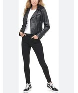 Levi&#39;s Moto Jacket Faux Leather Classic Hooded Women’s Size Medium - £48.49 GBP