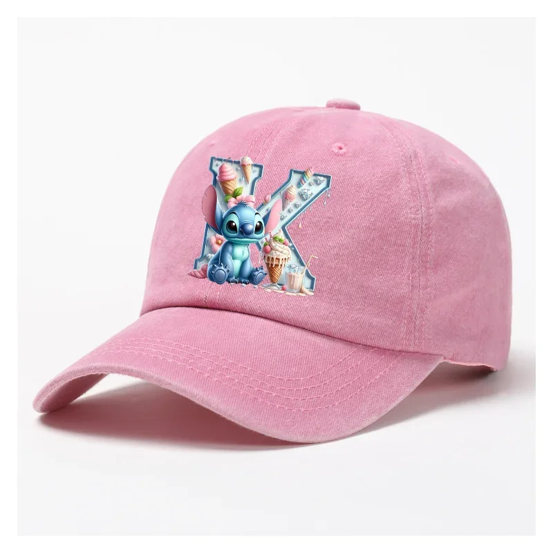 Lilo Stitch Anime Letter A-Z Baseball Cap Women Adult Summer -Adult SDZ2953 - $6.50
