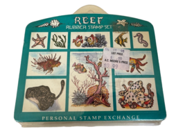 PSX Foam Rubber Stamp Set Reef Clown Fish Crab Octopus Coral Sting Ray Ocean - £10.35 GBP