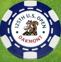 US Open 2025 Oakmont CC  Clay Poker Chip Blue Poker Chip - 1pc - $4.00