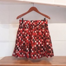 Banana Republic red geometric cotton skirt Women’s Size 6 - £12.36 GBP