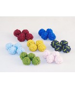 Silk Knot Cufflinks ~ Choice of Colors ~ Quality Men&#39;s Fashion Accessori... - $10.95