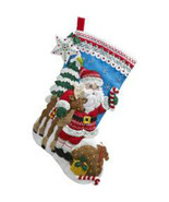 Bucilla Felt Stocking Kit, Nordic Santa, 18in embroidery, XMAS, Christmas - £27.88 GBP