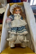 Seymour Mann "Little Bo Peep" Porcelain Collector Doll 1990  w/Box,  Stand & COA - £8.88 GBP