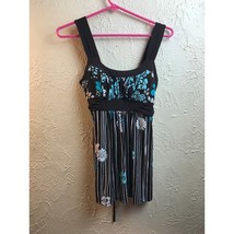 Speechless Juniors Babydoll Top Sleeveless Brown Blue Floral Striped Siz... - $16.95