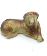 Vintage Handcrafted Ceramic Golden Lab Figurine Dog Statue Made In Brazil - $167.24 MXN