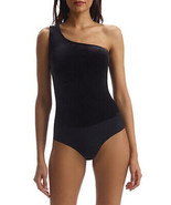 COMMANDO Velvet One Shoulder Bodysuit Black Top Size Large $98 NWT - £21.54 GBP