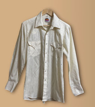 Nice VTG Miller Western Wear Pearl Snap Shirt  Sz 16 / 35 Missing 2 Snaps + Spot - £11.48 GBP