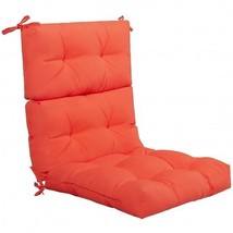 22 x 44 Inch Tufted Outdoor Patio Chair Seating Pad-Orange - Color: Orange - £75.97 GBP