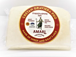 SPECIAL Graviera Cretan Origin Hard Cheese 2400g with Goat-Sheep Milk Unique Tas - £124.25 GBP