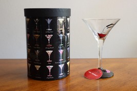 Lolita Love My Martini The Flirtini Glass 10oz Hand Painted Lips Eyes w/ Box - £12.02 GBP