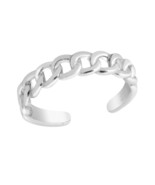 Stylish and Versatile Curb Chain Link Sterling Silver Unisex Pinky or To... - £8.71 GBP