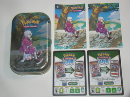 (1) Pokemon (Empty) Tin (1) Art Card (Hatenna) (1) Sticker Sheet (2) Cod... - £7.84 GBP