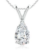 1.50 Ct PEAR Shape Lab Grown Diamond Pendant D VVS2 Solitaire Pendent IG... - €2.556,47 EUR