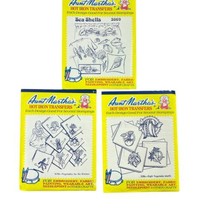 Aunt Martha&#39;s Hot Iron Transfers Sea Shells and Kitchen Vegetable Motif - £11.10 GBP