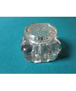 GLASS MID CENTURY INK WELL SQUARE  2 34&quot; WITH COVER  [*PPWEGT] - $1,053.55 MXN