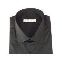 Mens 100% Italian Sheen Cotton Shirt High Quality SORRENTO Turkey 1131 Black image 2