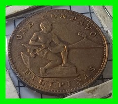 1944 S Philippines One 1 Centavo WWII Era - Vintage World Coin - £11.67 GBP