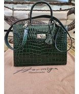 HORMIGA SALTWATER CROCODILE EMERALD CHARLOTTE BAG - CSA2847 - $133,255.40 MXN