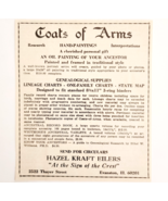 1967 Hazel Kraft Eilers Illinois Advertisement Coat Of Arms Paintings F13C - $19.99