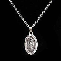 St. Jude Thaddeus Necklace 17&quot; Chain Catholic Saint Protection Charm Pray For Us - $4.95