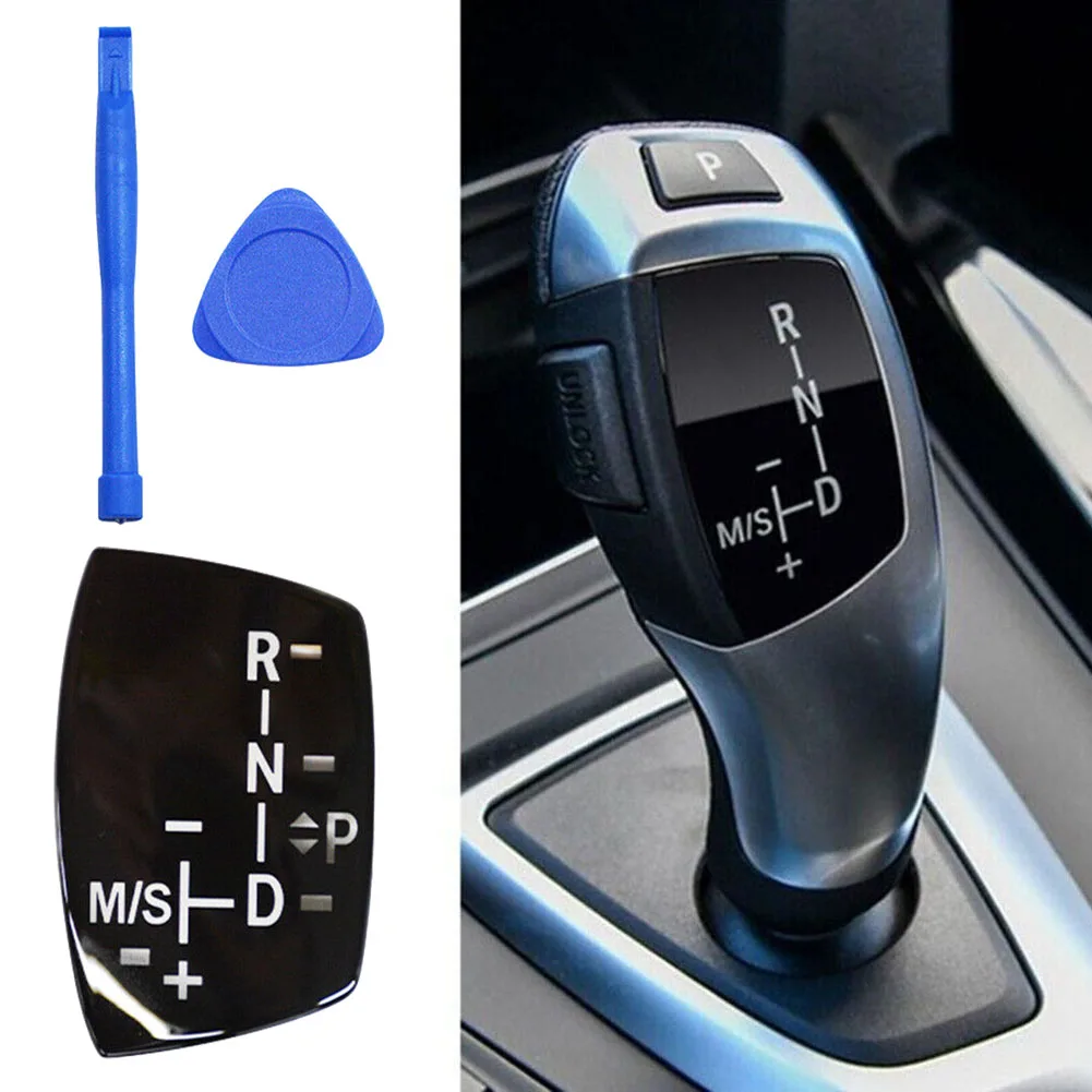 Car Shift Knob Panel Gear Button Cover Emblem Sticker For BMW F01 F10 F3... - £13.92 GBP