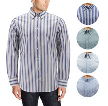 Men&#39;s Slim Fit Long Sleeve Button Down Collar Patterned Classic Dress Shirt - £14.93 GBP