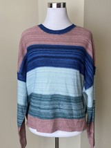 New Abound Sweater Size XXL Womens Crew Neck Long Colorblock Stripe Crew... - $333.43 MXN