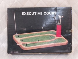 Executive Court Golfing Desk Game Clubs &amp; Steel Balls Vtg Sealed NOS - $29.02