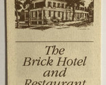 Vintage Brick Hotel &amp; Restaurant Brochure Newtown Pennsylvania BR13 - £8.49 GBP