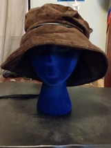 Eric Javits Bucket Hat Brown Water Repellent Rain Hat Felt Packable - £37.53 GBP