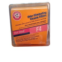 Arm &amp; Hammer Dirt Devil F4 Vacuum Filters Odor Eliminating NEW 1 Pack-2 Filters - £3.86 GBP